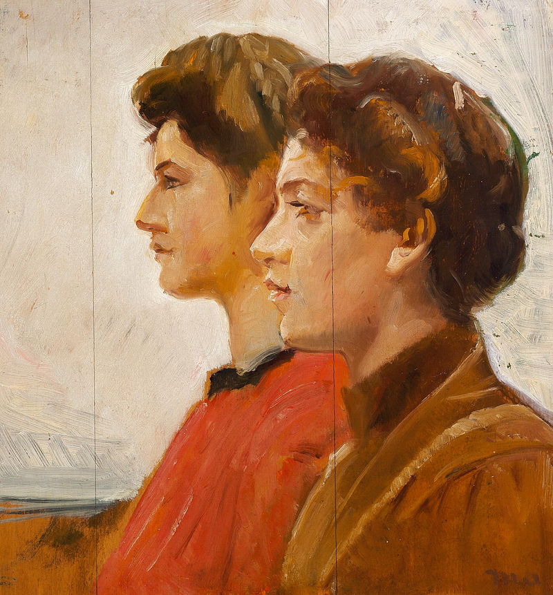 Zwei junge Frauen aus Skagen im Profil. – Michael Peter Ancher