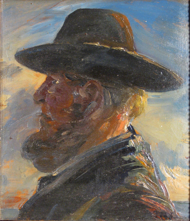Ein Fischer bei Sonnenuntergang. - Michael Peter Ancher