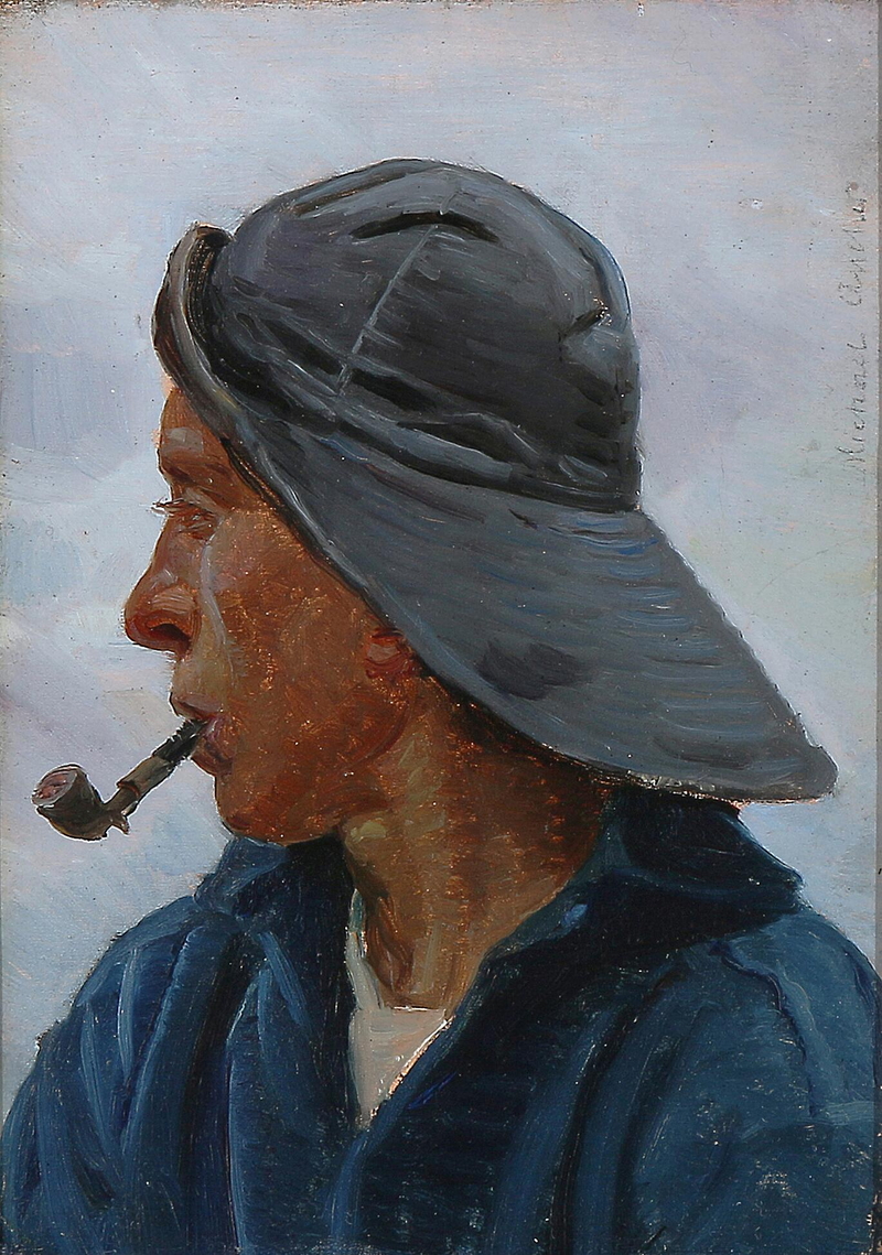 Ein Fischer in Ölzeug. – Michael Peter Ancher
