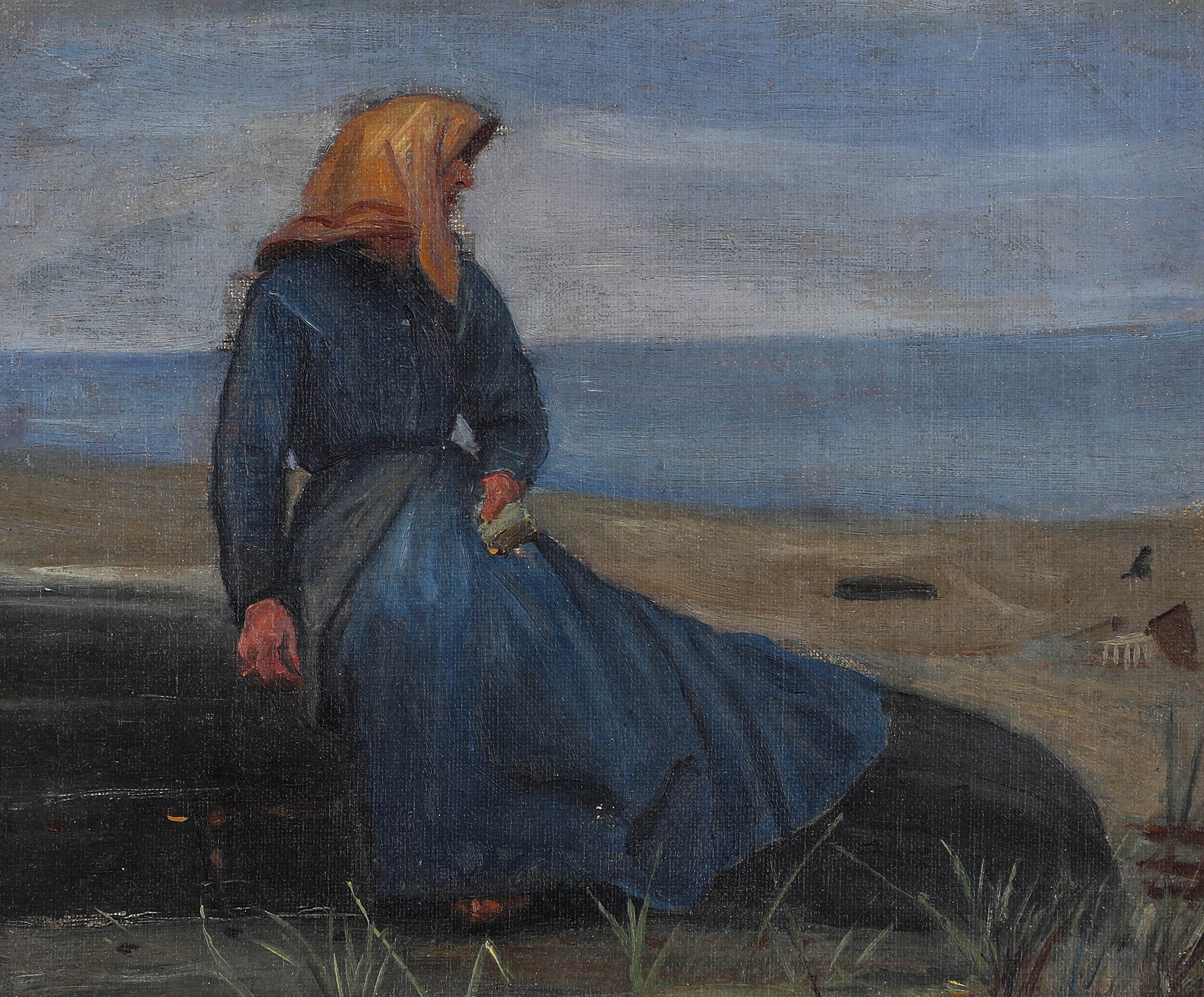 Pêcheuse dans les dunes. - Michael Peter Ancher - Alpha Reproduction