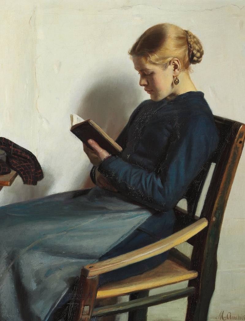 Ein junges Mädchen liest, Maren Sofie Olsen – Michael Peter Ancher