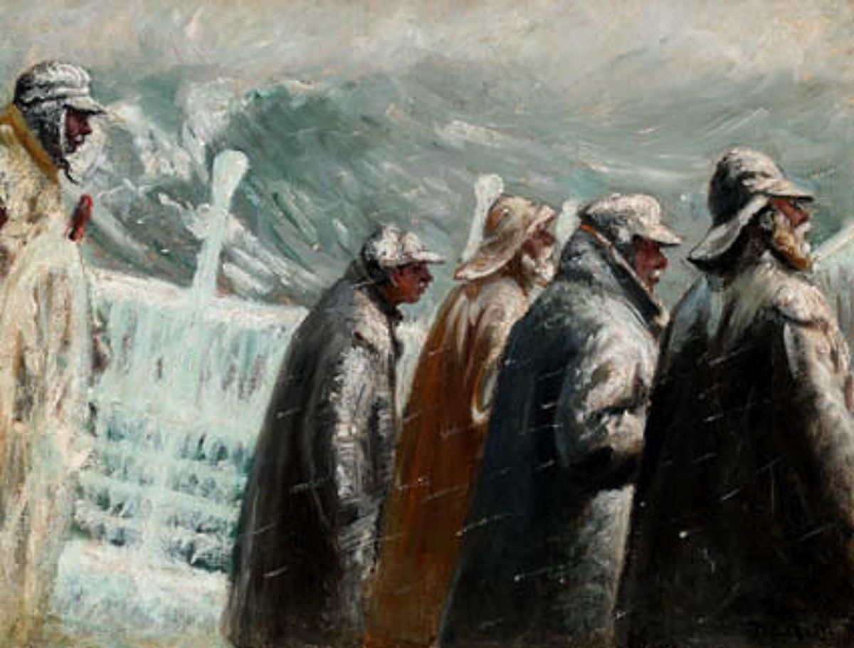 Le canot de sauvetage est en route. - Michael Peter Ancher