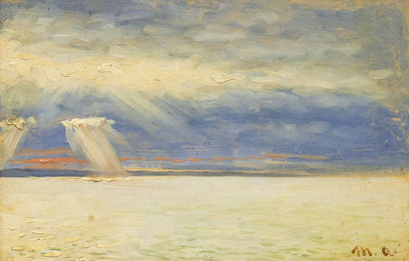 Die Sonne bricht durch die Wolken. – Michael Peter Ancher