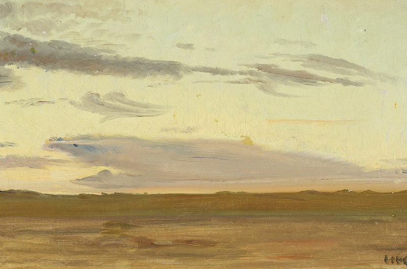 Sonnenuntergang in Skagen. -Michael Peter Ancher