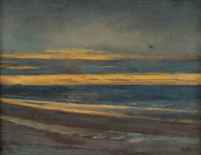 Sonnenuntergang über dem Meer. - Michael Peter Ancher