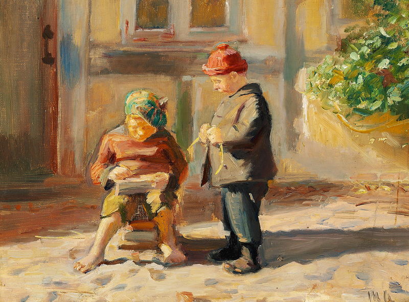 Spielende Jungen. – Michael Peter Ancher
