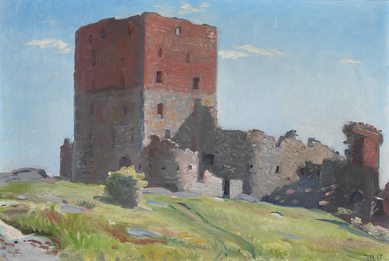 Blick auf Hammershus. -Michael Peter Ancher