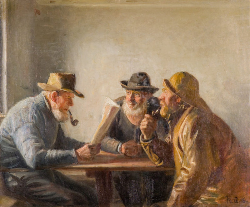 Fischer im Gasthaus – Michael Peter Ancher