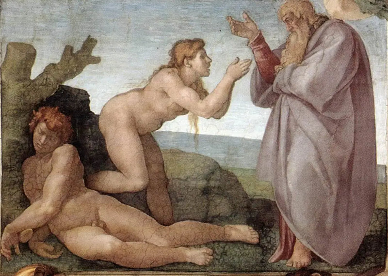 Die Schöpfung der Eva - Michelangelo