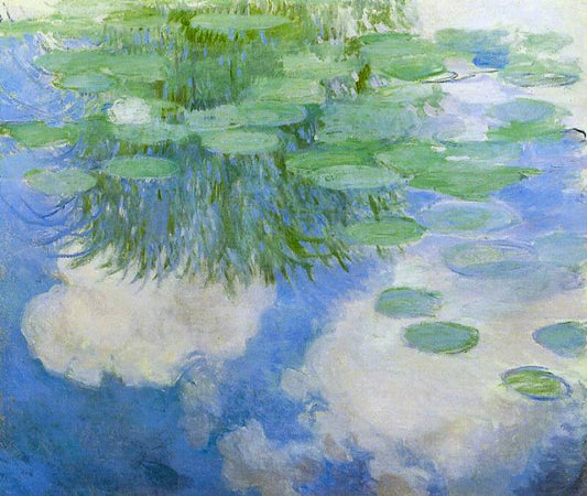 ☁️ Seerosen mit Himmel und Wolken, Claude Monet