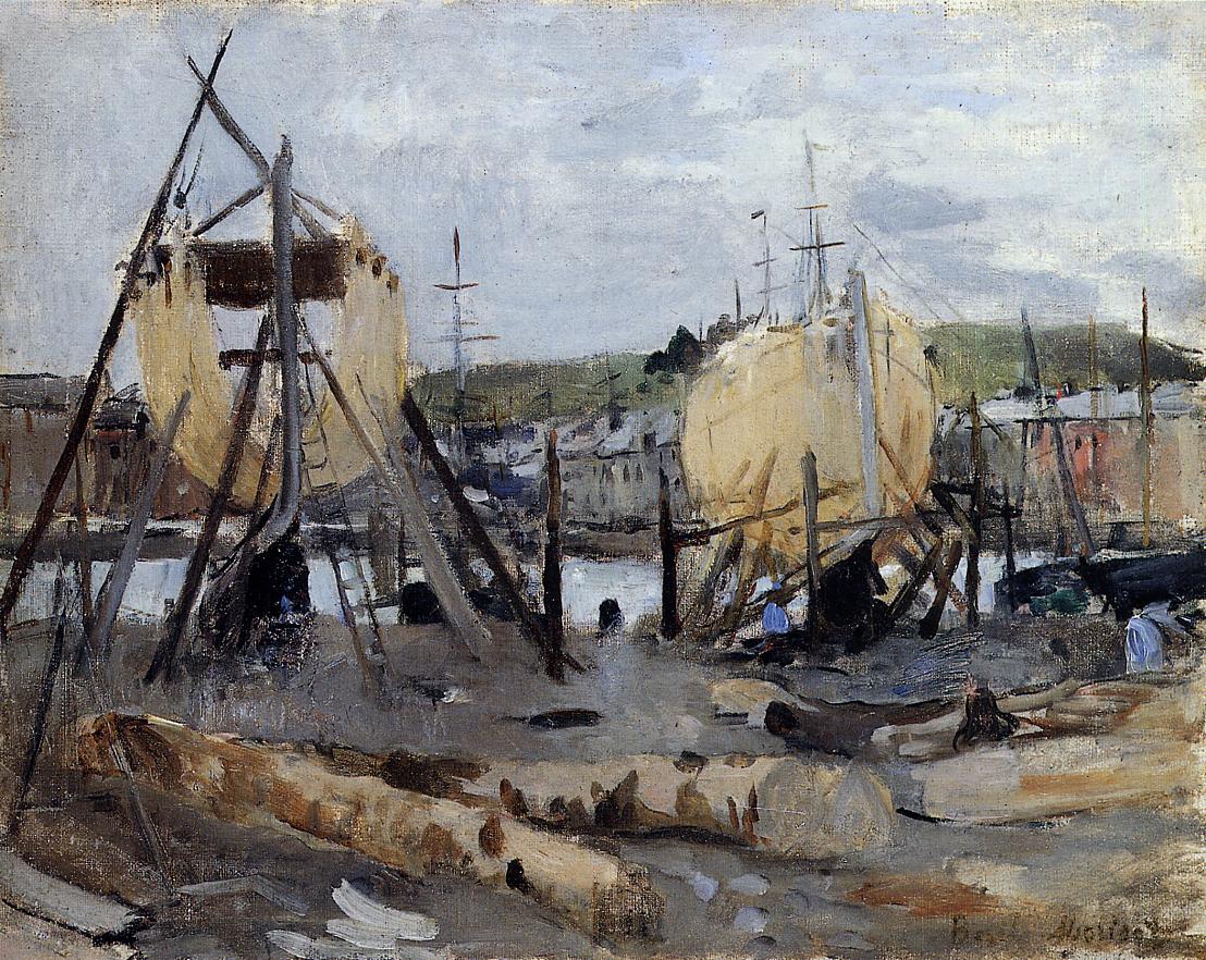 Reproduction du tableau « Bateaux en construction - Berthe Morisot » par Alpha Reproduction en peinture à l’huile