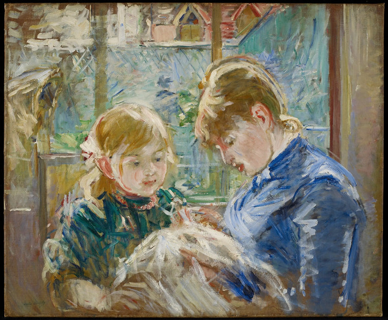 Das Mädchen der Künstlerin, Julie, mit ihrer Nanny - Berthe Morisot