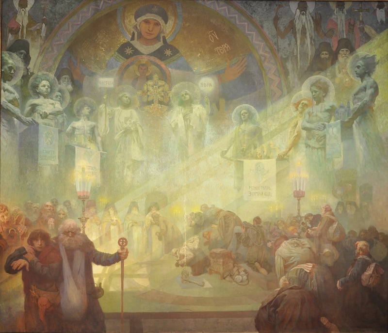 Berg Athos, der heilige Berg - Alphonse Mucha