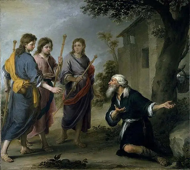 Abraham und die drei Engel - Bartolomé Esteban Murillo