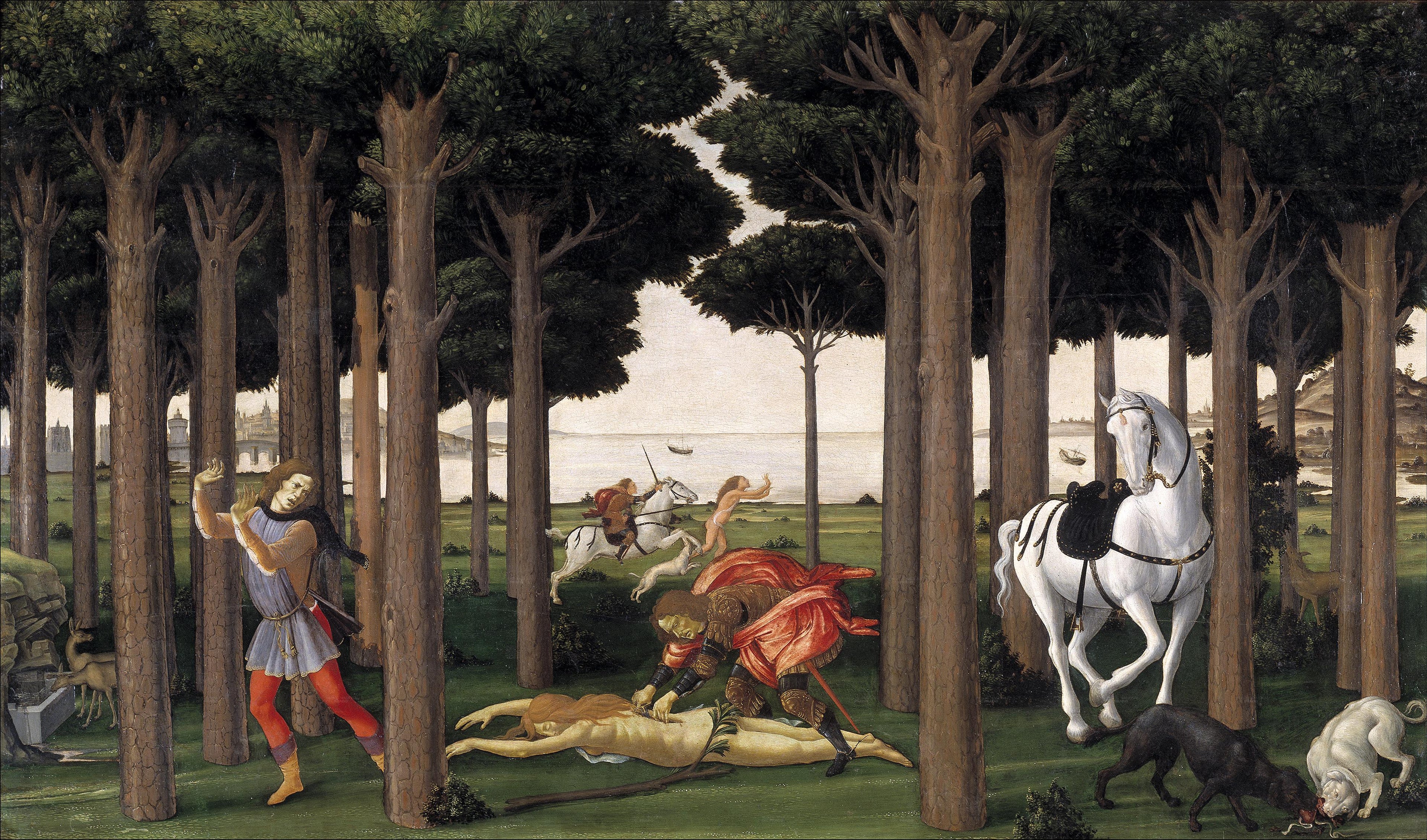 Die Geschichte von Nastagio degli Onesti - Sandro Botticelli