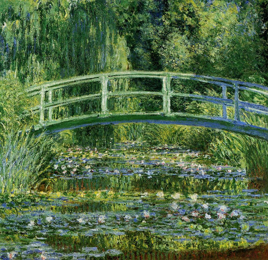 Seerosen und Japanische Brücke - Claude Monet