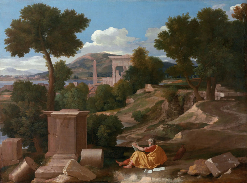 Landschaft mit Johannes auf Patmos - Nicolas Poussin