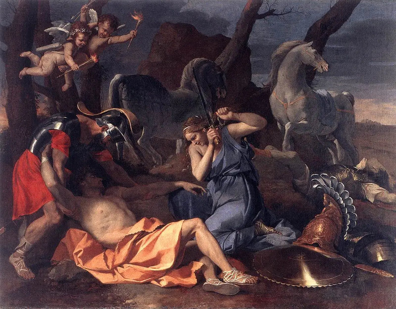 Tancrède und Herminie - Nicolas Poussin