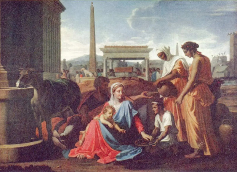 Die Ruhe während der Flucht nach Ägypten. - Nicolas Poussin