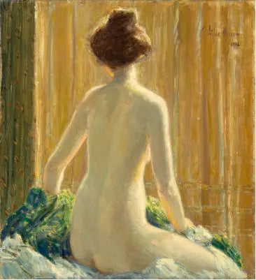 Nu sitzend - Childe Hassam
