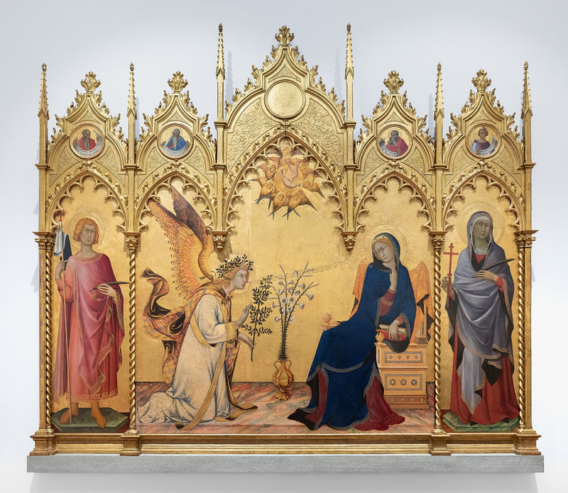 Verkündigung zwischen den Heiligen Ansan und Margarete - Simone Martini