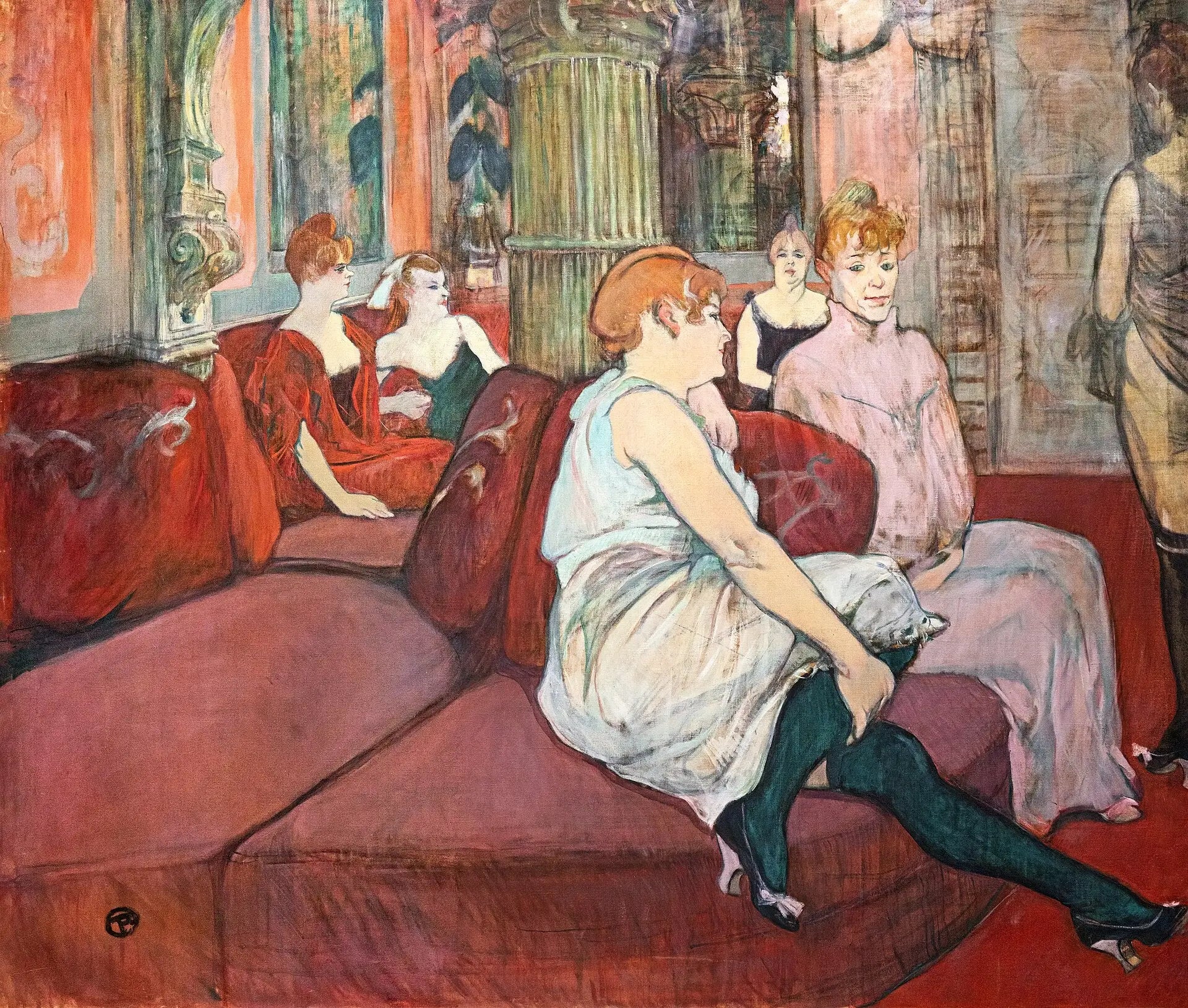 Reproduction du tableau « Au Salon de la rue des Moulins - Henri de Toulouse-Lautrec » par Alpha Reproduction en peinture à l’huile