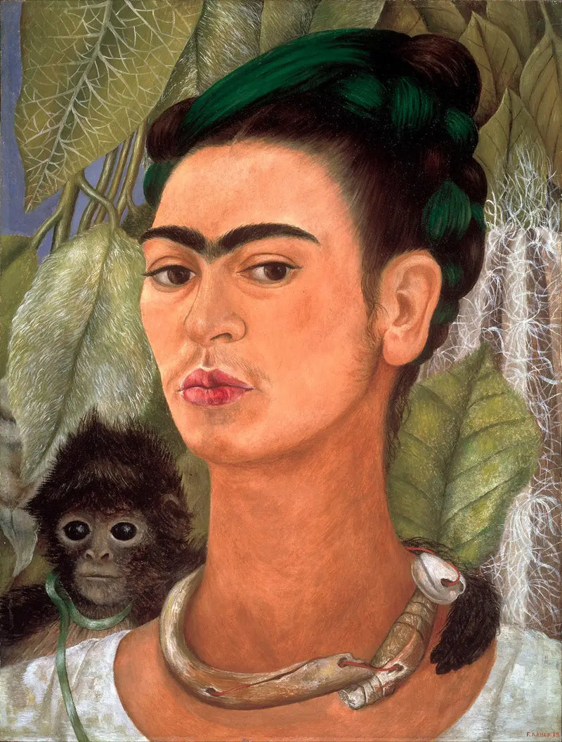 Selbstporträt mit einem Affen - Frida Kahlo