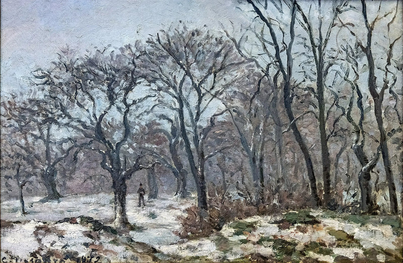 Kastanienholz im Winter, Louveciennes - Camille Pissarro