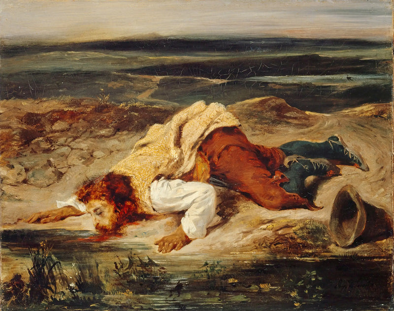 Verwundeter Brigant - Eugène Delacroix