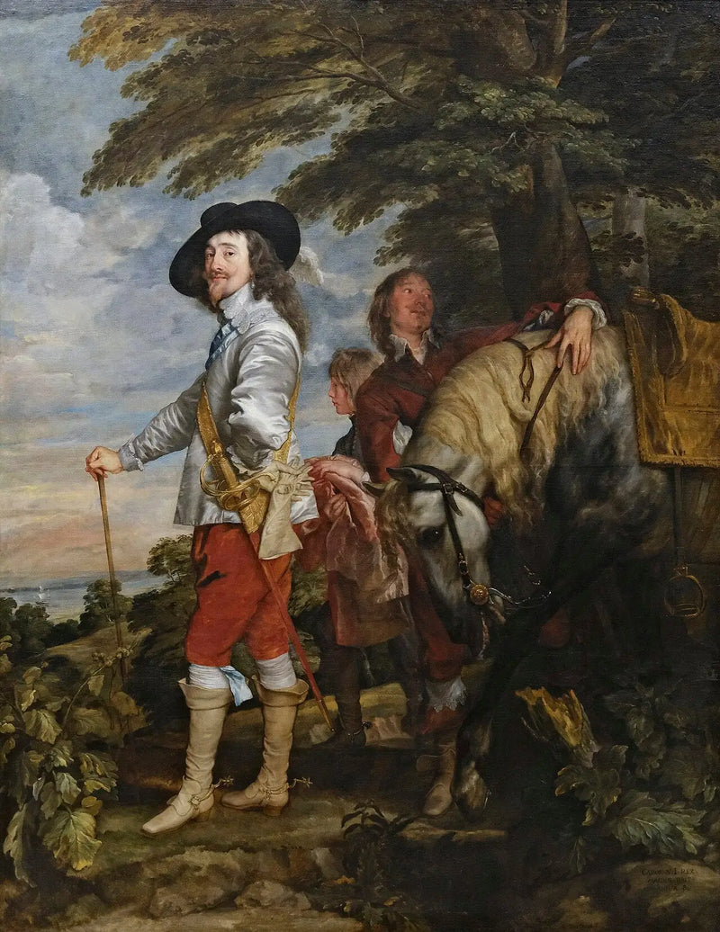 Karl I. bei der Jagd - Antoine van Dyck