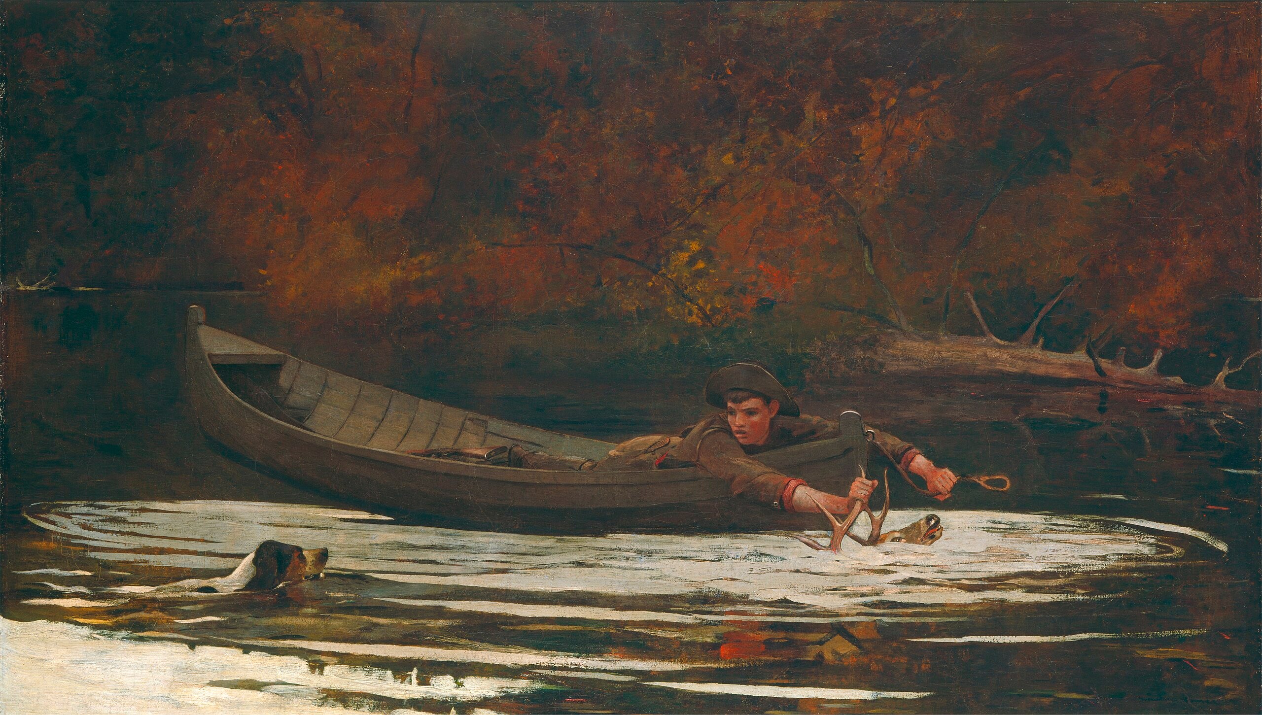 Chien et chasseur - Winslow Homer