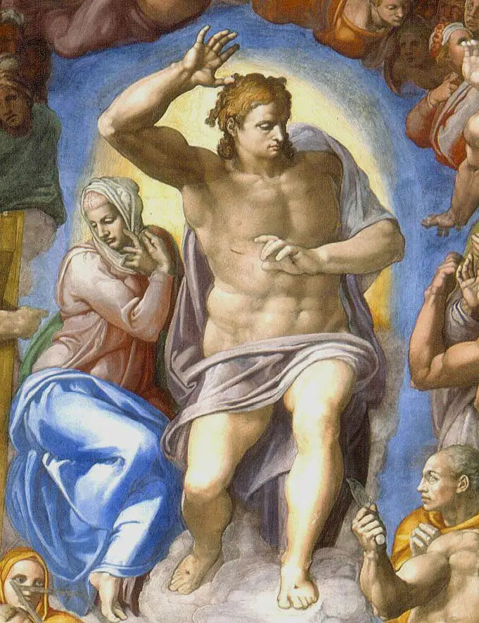 Christus, Detail des Jüngsten Gerichts - Michelangelo
