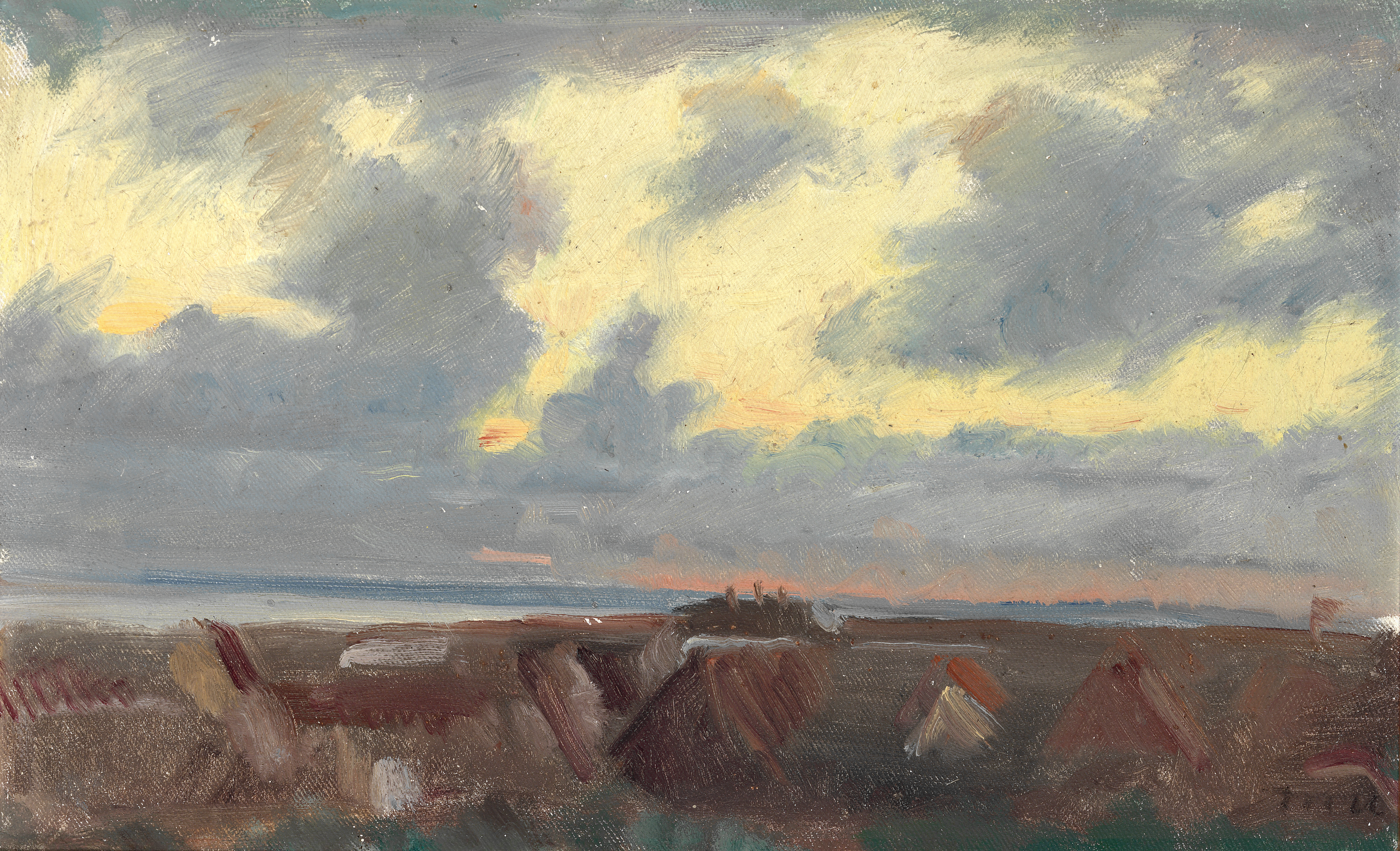 Abendhimmel über Skagen. -Michael Peter Ancher