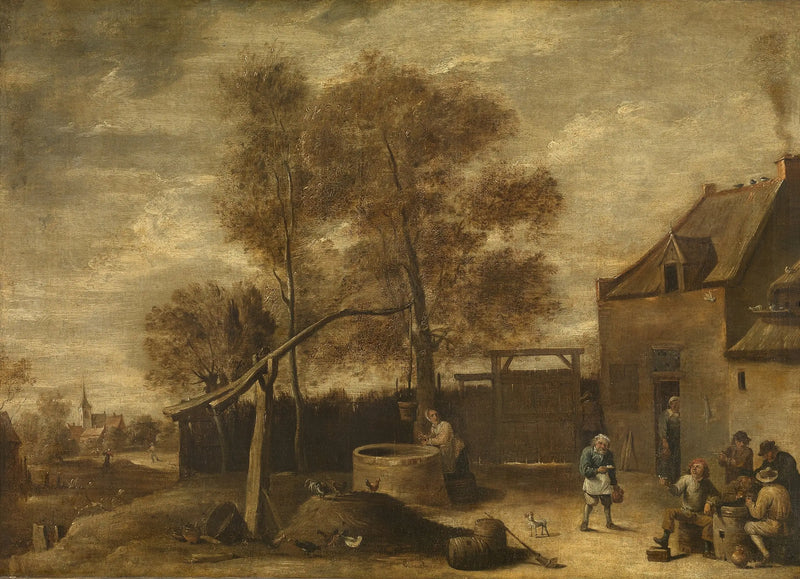 Im Hof des Bauernhofs - David Teniers der Jüngere