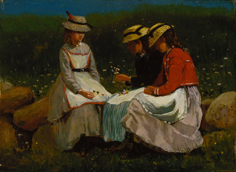 Des filles dans un paysage - Winslow Homer