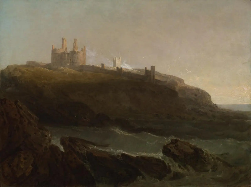 Dunstanburgh Castle, nordöstliche Küste von Northumberland, Sonnenaufgang nach einer stürmischen Nacht - J. M. W. Turner