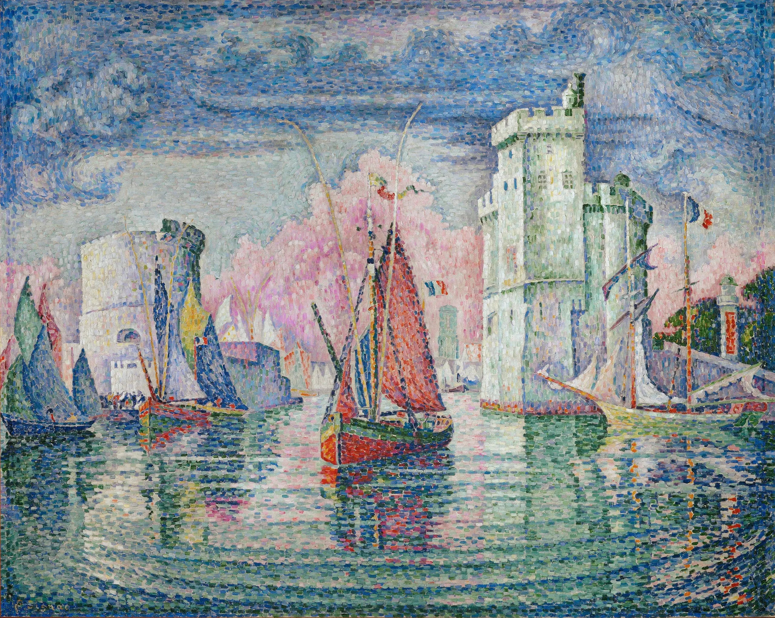 Reproduction du tableau « Entrée du port de La Rochelle - Paul Signac » par Alpha Reproduction en peinture à l’huile