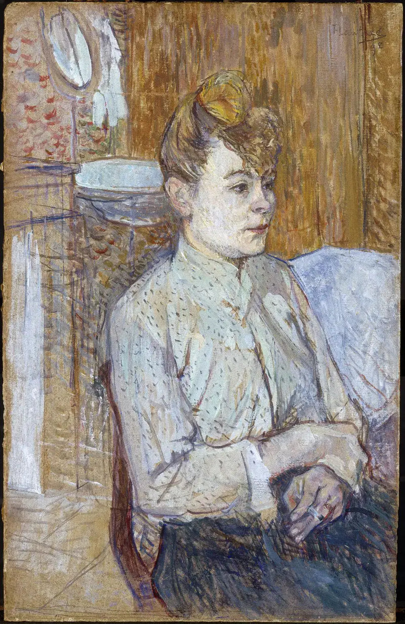 Frau, die eine Zigarette raucht - Henri de Toulouse-Lautrec