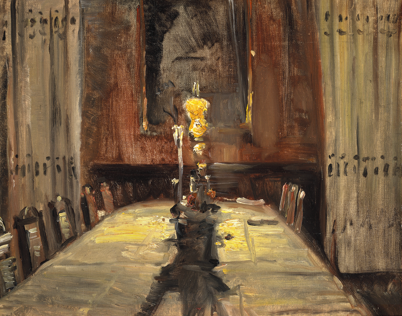 Innenansicht des Speisesaals des Brøndum Hotels in Skagen. – Michael Peter Ancher