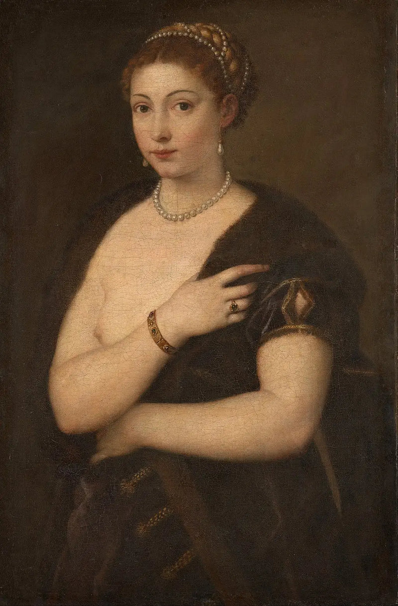 Junge Frau mit Pelz - Titian