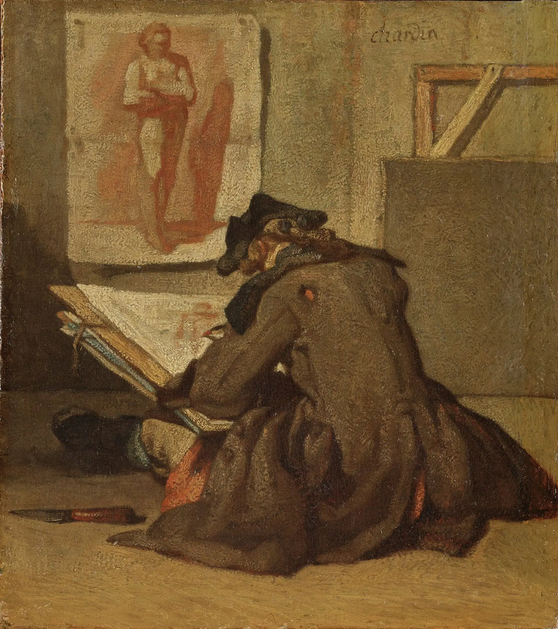 Junge Studentin zeichnend - Jean Siméon Chardin