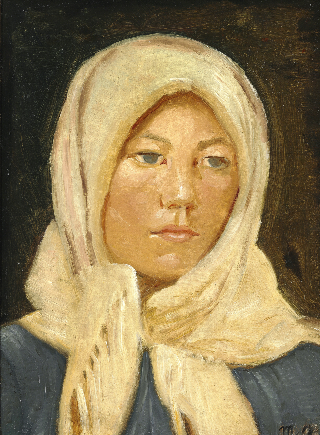 Junge Frau aus Skagen, mit Schal. – Michael Peter Ancher