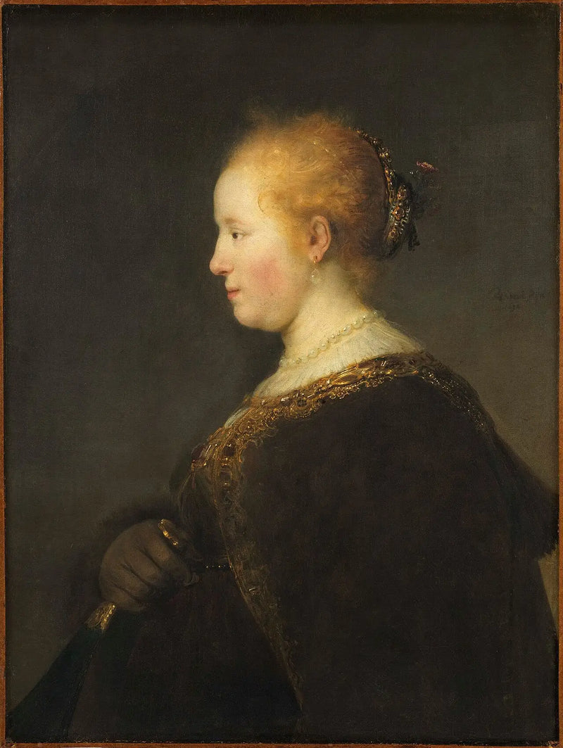 Junge Frau im Profil - Rembrandt