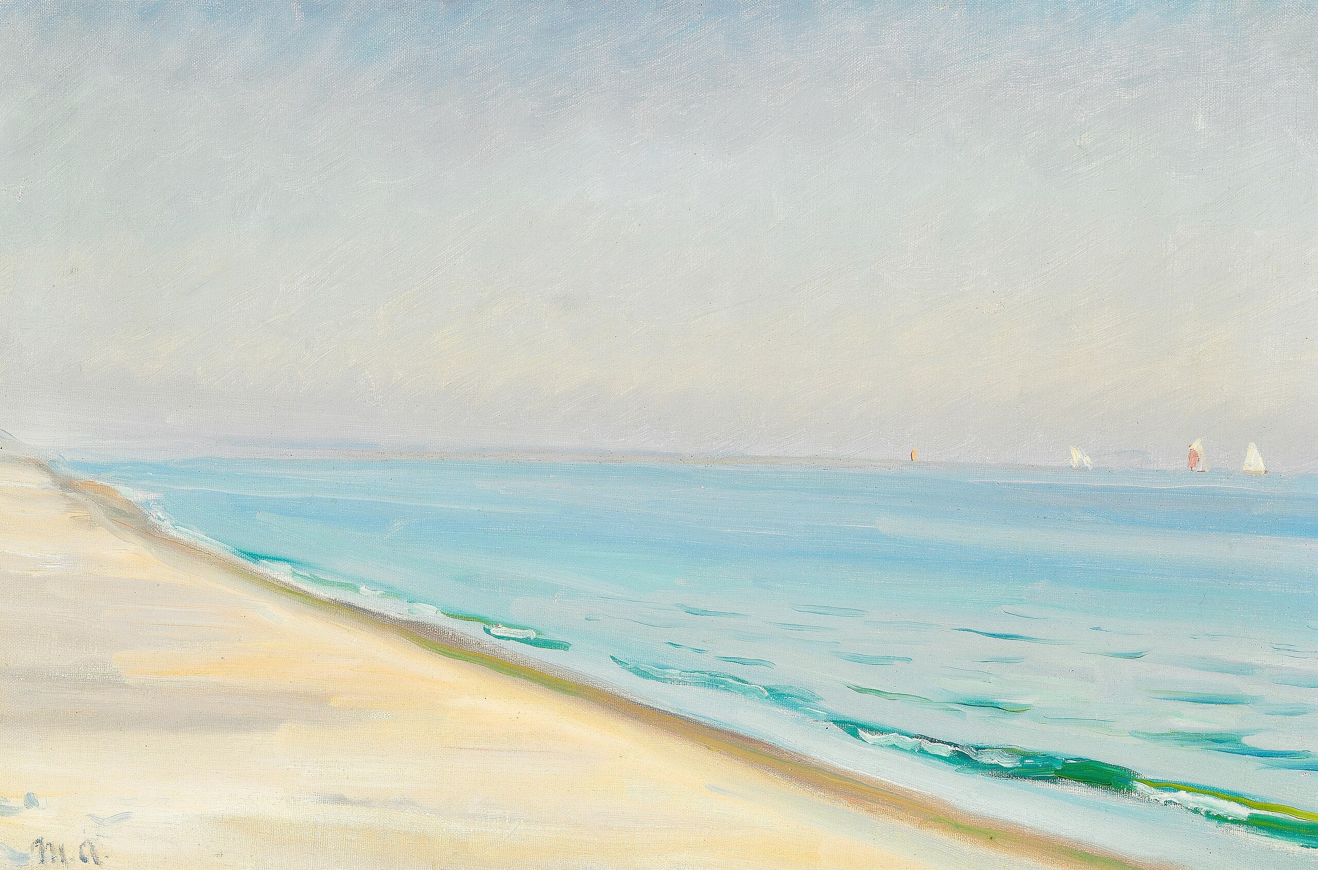 Journée d'été à Skagen Sønderstrand. (Michael Ancher) - Michael Peter Ancher