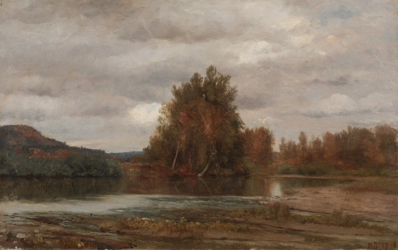 Grauer Tag am Esopus - Jasper Francis Cropsey