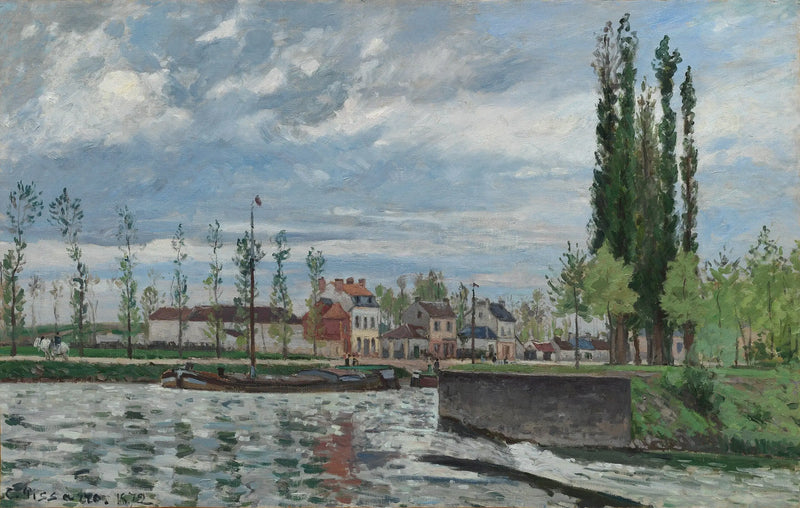 Die Schleuse in Pontoise - Camille Pissarro