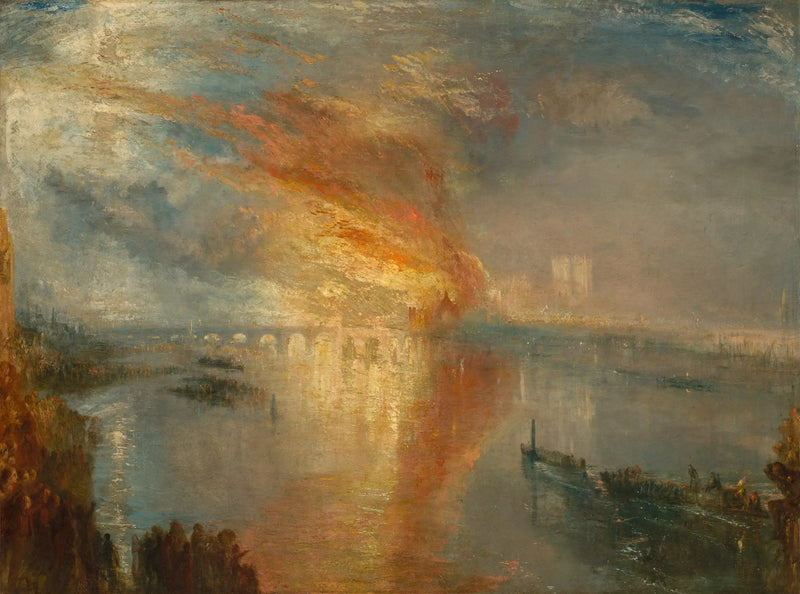 Der Brand des Hauses der Lords und des Hauses der Commons, am 16. Oktober 1834 - J. M. W. Turner