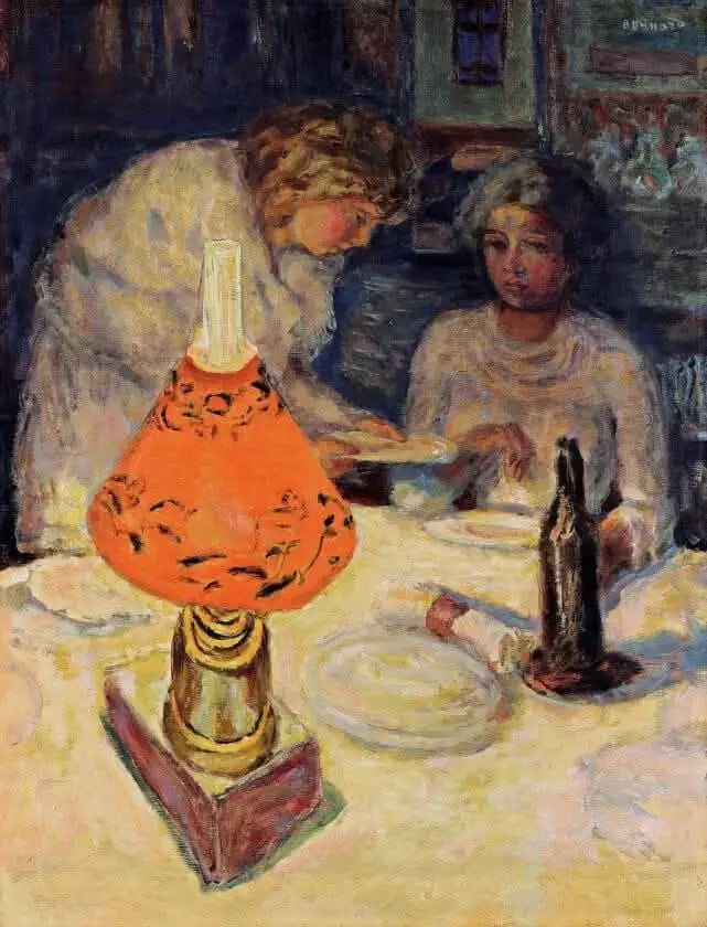 Der orangefarbene Lampenschirm - Pierre Bonnard
