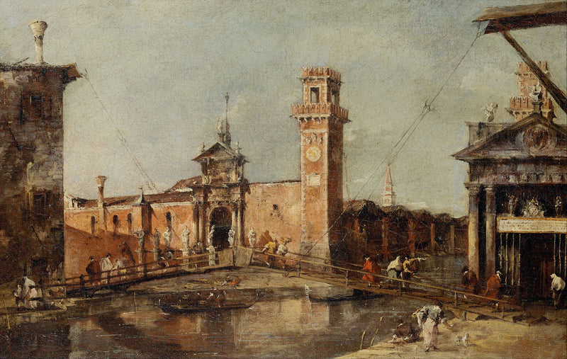 Der Eingang des Arsenal von Venedig - Francesco Guardi