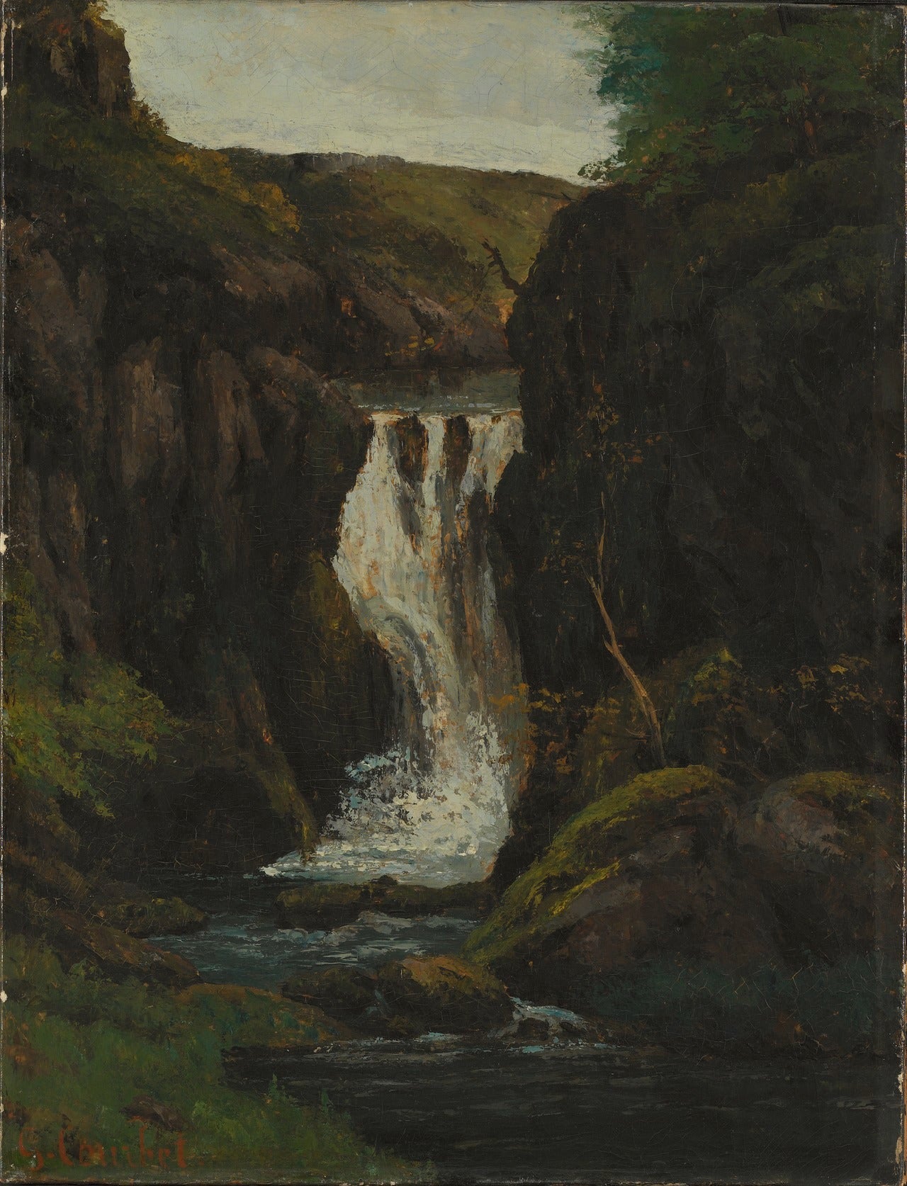 Der Wasserfall - Gustave Courbet